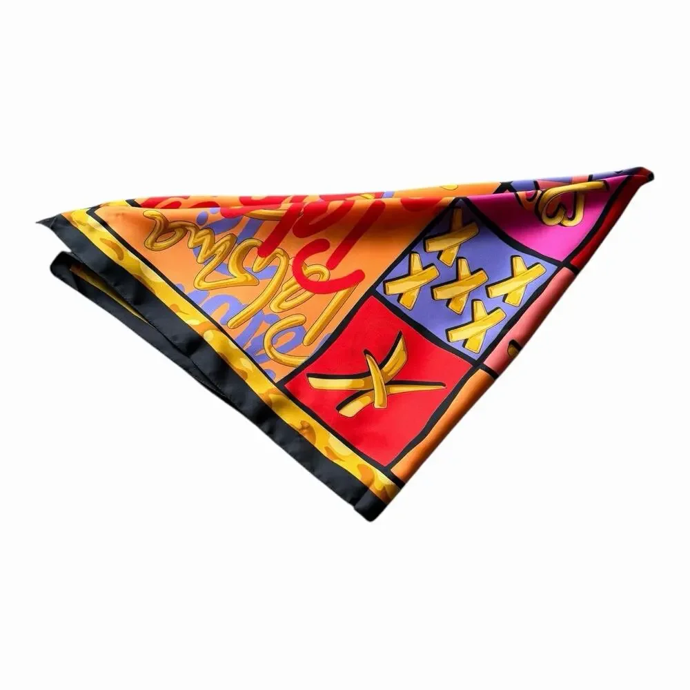 Vintage Paloma Picasso Parfums Astrological Scarf Italy 1980s Signed Designer - Picture 10 of 16